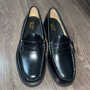 GH BASS WILTON Weejuns MEN'S DRESS LOAFERS BLACK Leather  7.5/ Women 9.5